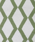 IVORY GREEN TRELLIS HAND WOVEN DHURRIE - Imperial Knots