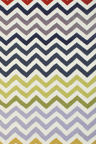MULTICOLOR CHEVRON HAND WOVEN DHURRIE