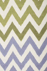 MULTICOLOR CHEVRON HAND WOVEN DHURRIE by Imperial Knots - Image 3