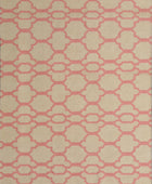 BEIGE AND PINK GEOMETRIC HAND WOVEN DHURRIE