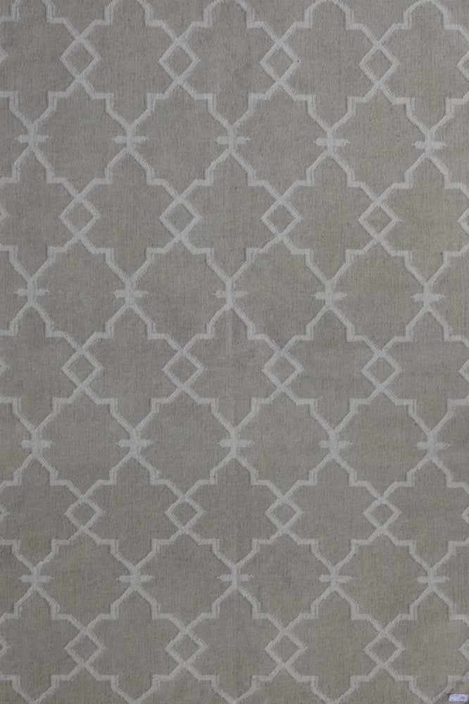 GREY MOROCCAN HAND WOVEN DHURRIE