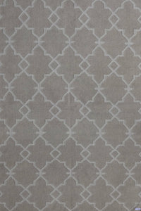 GREY MOROCCAN HAND WOVEN DHURRIE by Imperial Knots - Image 1