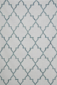 GREY MOROCCAN HAND WOVEN DHURRIE by Imperial Knots - Image 1