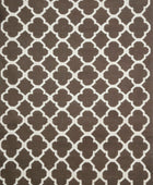 BROWN IVORY MOROCCAN HAND WOVEN DHURRIE