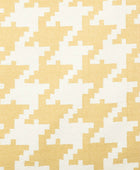 YELLOW HOUNDSTOOTH HAND WOVEN DHURRIE - Imperial Knots