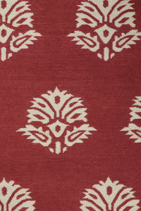 RED PAISLEY HAND WOVEN DHURRIE by Imperial Knots - Image 3
