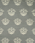 GREY IVORY PAISLEY HAND WOVEN DHURRIE