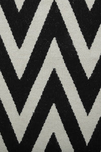 BLACK IVORY CHEVRON HAND WOVEN DHURRIE by Imperial Knots - Image 3