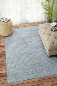 DARK GREEN GEOMETRIC HAND WOVEN DHURRIE by Imperial Knots - Image 2