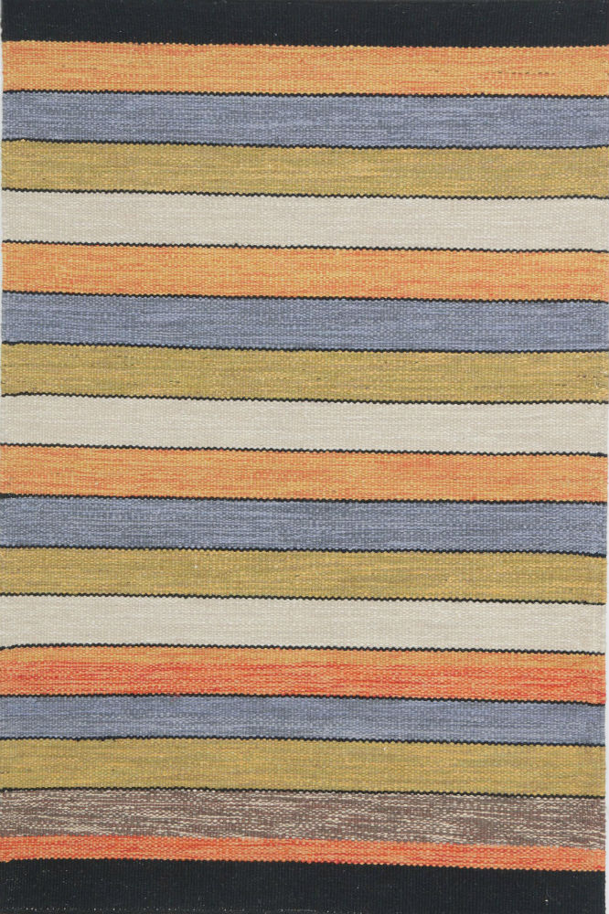 MULTICOLOR STRIPES HAND WOVEN DHURRIE - Imperial Knots