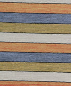 MULTICOLOR STRIPES HAND WOVEN DHURRIE - Imperial Knots
