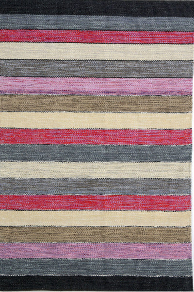 MULTICOLOR STRIPES HAND WOVEN DHURRIE