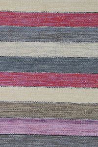 MULTICOLOR STRIPES HAND WOVEN DHURRIE by Imperial Knots - Image 3