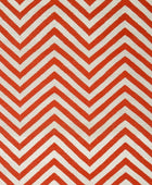 RED AND IVORY ZIG ZAG HAND WOVEN DHURRIE