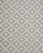 GREY IVORY PIXEL HAND WOVEN DHURRIE
