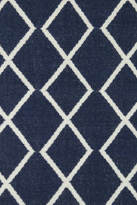 INDIGO DIAMOND HANDWOVEN DHURRIE by Imperial Knots - Image 2