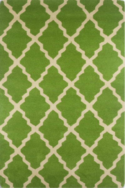 GREEN MOROCCAN HAND TUFTED CARPET