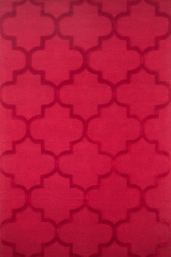 RED MOROCCAN HAND TUFTED CARPET