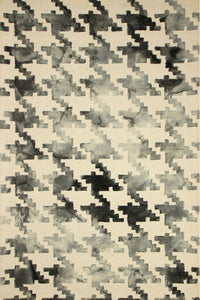 BLACK AND WHITE DIP DYED HAND TUFTED CARPET by Imperial Knots - Image 1