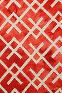 RED DIP DYED LINKS HAND TUFTED CARPET by Imperial Knots - Image 3