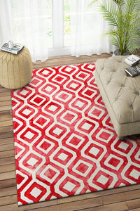 RED DIP DYED HAND TUFTED CARPET by Imperial Knots - Image 2
