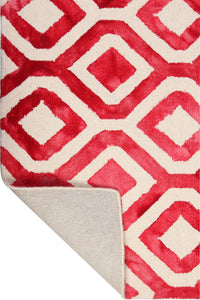 RED DIP DYED HAND TUFTED CARPET by Imperial Knots - Image 4