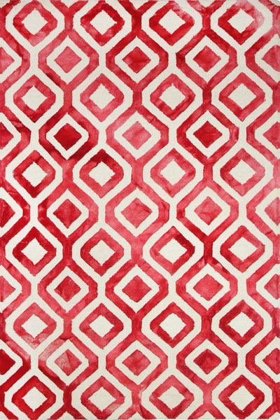 RED DIP DYED HAND TUFTED CARPET