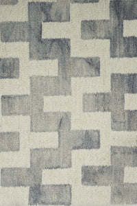 GREY DIP DYED WISHBONE HAND TUFTED CARPET by Imperial Knots - Image 2