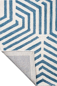 BLUE IVORY BESPOKE HAND TUFTED CARPET by Imperial Knots - Image 4