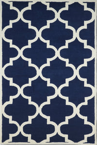 BLUE MOROCCAN HAND TUFTED CARPET by Imperial Knots - Image 1