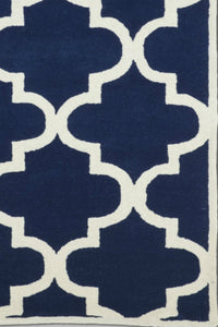 BLUE MOROCCAN HAND TUFTED CARPET by Imperial Knots - Image 2
