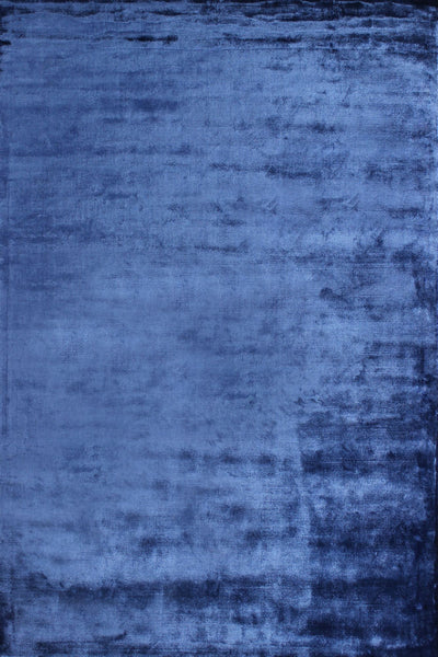 NAVY BLUE SOLID HAND KNOTTED CARPET