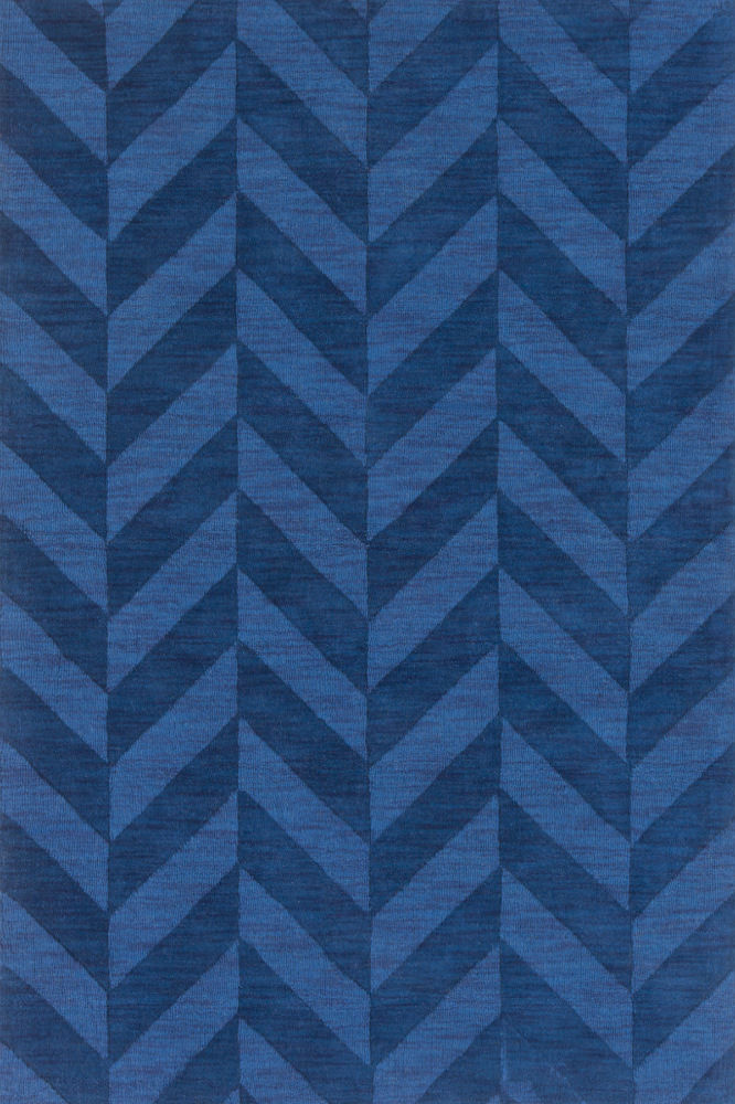 BLUE SOLID HAND KNOTTED CARPET