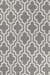 GREY IVORY MOROCCAN HAND WOVEN DHURRIE by Imperial Knots - Image 2