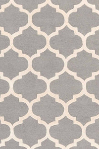 GREY AND IVORY MOROCCAN HAND WOVEN DHURRIE by Imperial Knots - Image 2