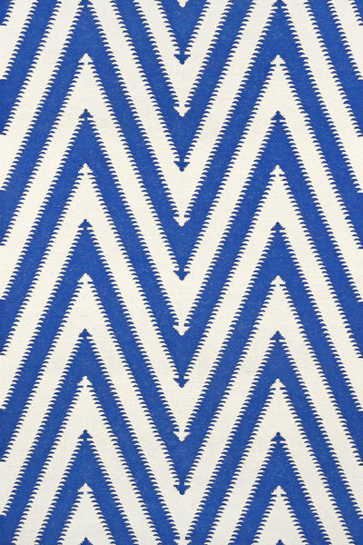BLUE CHEVRON HAND WOVEN DHURRIE