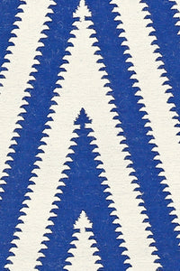 BLUE CHEVRON HAND WOVEN DHURRIE by Imperial Knots - Image 3