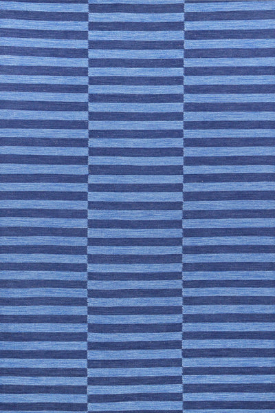 BLUE STRIPES HAND WOVEN DHURRIE