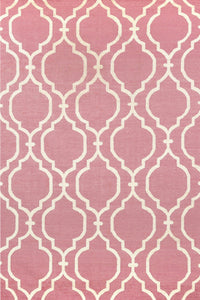 PINK MOROCCAN HAND WOVEN DHURRIE by Imperial Knots - Image 1