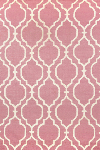 PINK MOROCCAN HAND WOVEN DHURRIE
