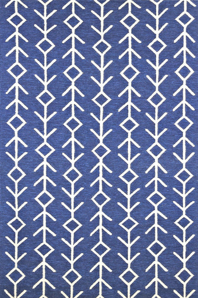 BLUE AND WHITE BESPOKE HAND WOVEN DHURRIE