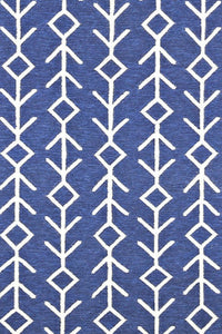BLUE AND WHITE BESPOKE HAND WOVEN DHURRIE by Imperial Knots - Image 3