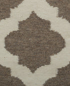 BROWN AND IVORY MOROCCAN HAND WOVEN DHURRIE