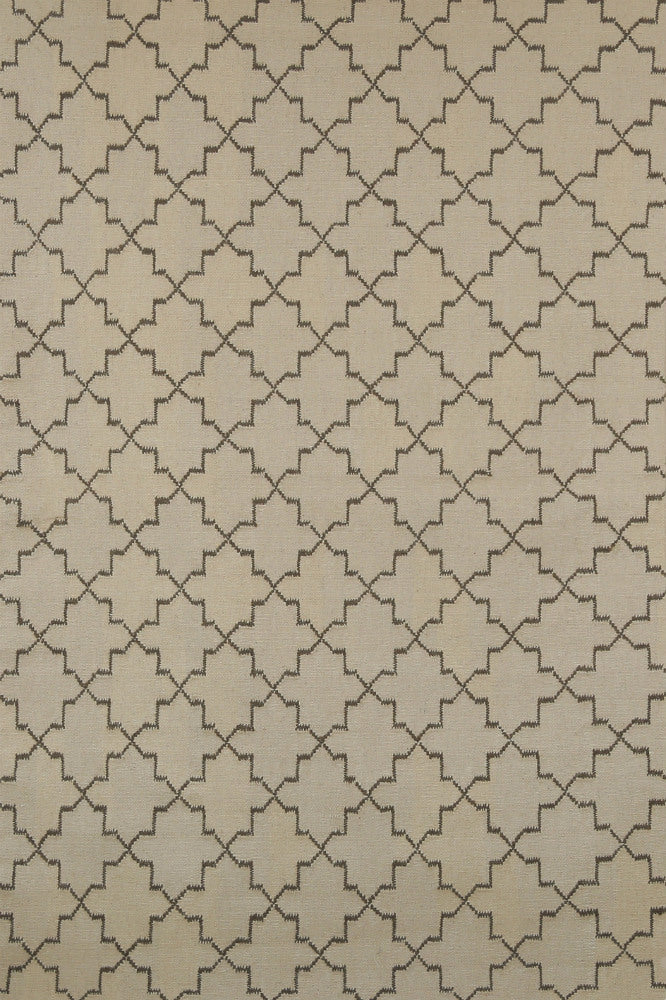 BEIGE MOROCCAN HAND WOVEN DHURRIE