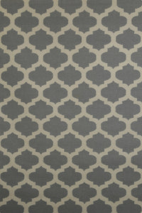 GREY MOROCCAN HAND WOVEN DHURRIE by Imperial Knots - Image 1