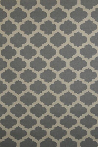 GREY MOROCCAN HAND WOVEN DHURRIE