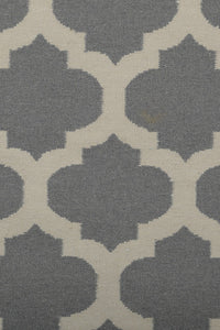 GREY MOROCCAN HAND WOVEN DHURRIE by Imperial Knots - Image 3