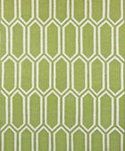 GREEN IVORY HONEYCOMB HAND WOVEN DHURRIE