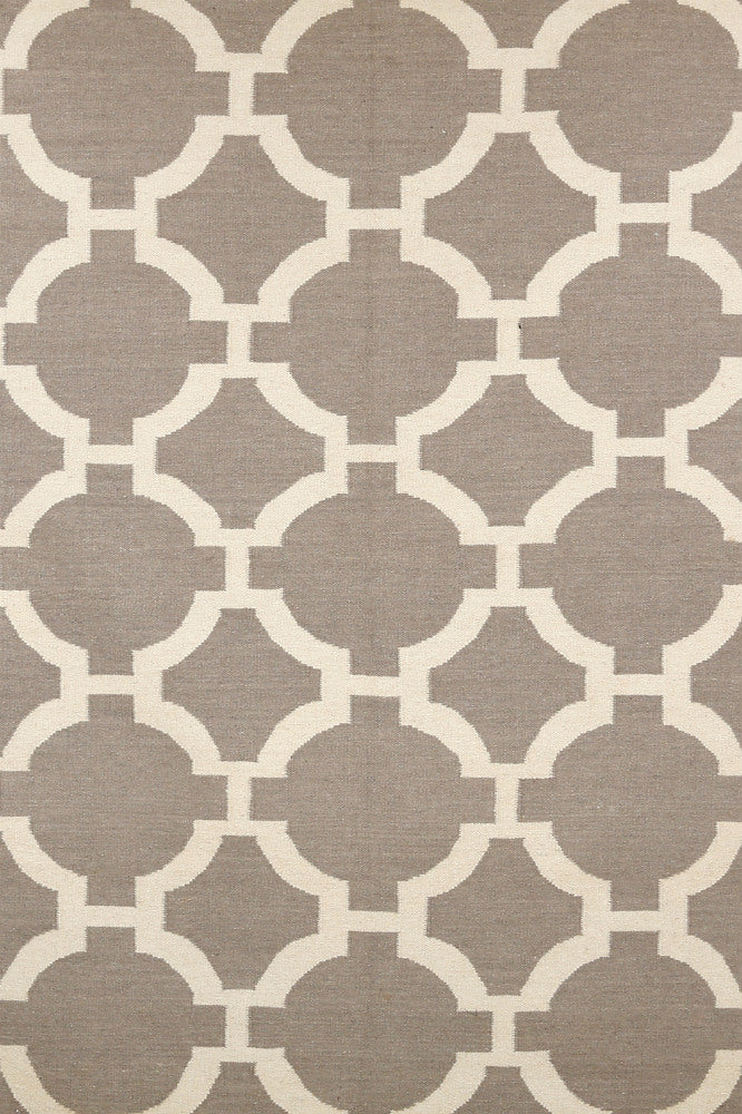 GREY LINKS HAND WOVEN DHURRIE