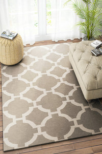 GREY LINKS HAND WOVEN DHURRIE by Imperial Knots - Image 2